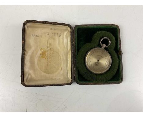 J.HICKS; a silver cased compensated barometer, stamped London 1898, cased. 