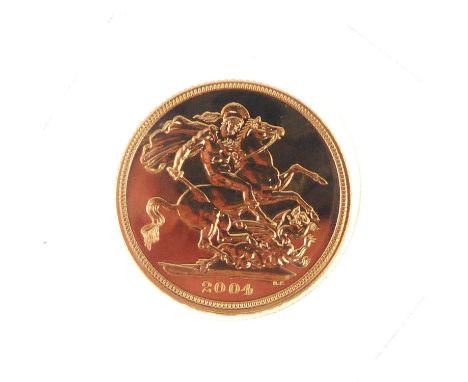 An Elizabeth II 2004 sovereign, George &amp; Dragon, proof, in blister pack with certificate of authenticity, in presentation