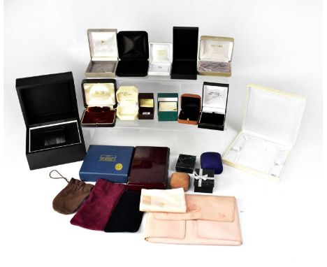 A large quantity of watch and jewellery boxes to include Boucheron, a Rolex handkerchief, Rolex and Breguet publications, etc