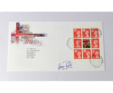 GEORGE BEST; a first day cover bearing the footballer's signature.Condition Report: We have not authenticated this signature,