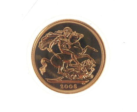 An Elizabeth II 2006 sovereign, George &amp; Dragon, London Mint, proof, in blister pack with certificate of authenticity, in