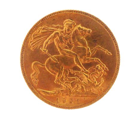 A George V 1925 sovereign, George &amp; Dragon, South Africa Mint