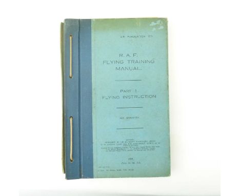 'RAF Flying Training Manual, Part 1. Flying Instruction', Air Ministry, 1929, with blue cover, Air Publication 129.