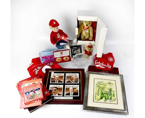 A quantity of Liverpool FC related ephemera to include 'The Official Guide 2009', 'The Annual 2009', 2012, 'A History from 19