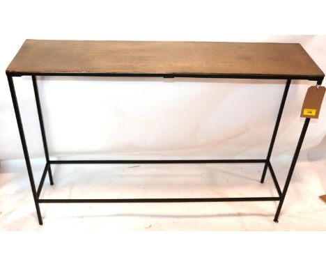 A contemporary console table with bronzed top, H.70 W.99 D.25cm 