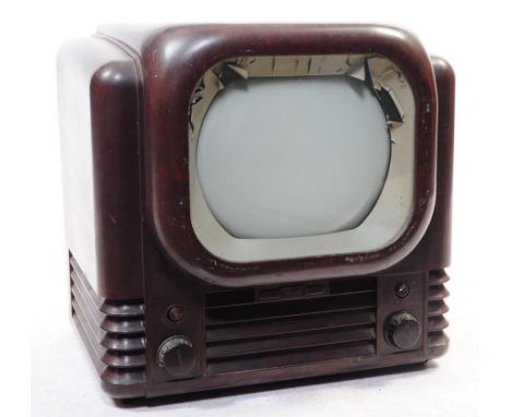 Bush - A mid 20th century Bush radio television receiver. Type TV22. Central square screen, with volume and brightness contro