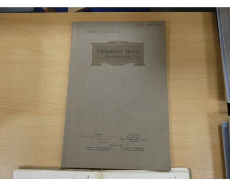Netherby Hall, Cumberland.&nbsp;&nbsp;Report on Drainage &amp; Sanitary Arrangements. Detailed manuscript report by Charles F
