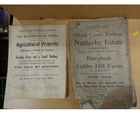 Cumbria - Books &amp; Ephemera.&nbsp;&nbsp;A carton of various incl. directories (poor cond.), agricultural sale particulars,