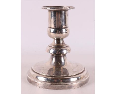 A one-light candlestick, marked: Christofle, France, h 16 cm.