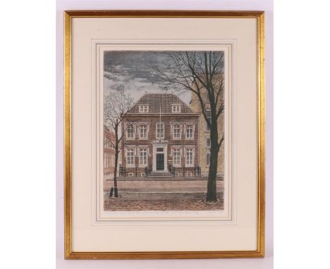 Los, Freerik (Freerk) (Leerdam 1917-1992) "Bank Mees &amp; Hope, Janskerkhof Utrecht", signed in pencil l.o and 'spring 1987'
