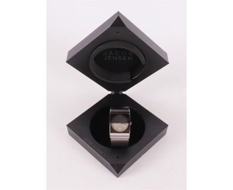 A vintage design men's wristwatch, Jacob Jensen 'New Dimensions', in original case. Marked; Jacob Jensen by Max René, Denmark