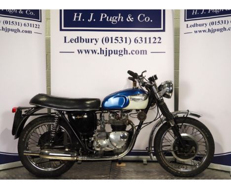 Triumph T100SS motorcycle. 1967. 490cc. Frame No. T100H48647Engine No. Runs and rides. Fitted with an electronic ignition and