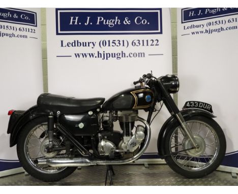 AJS 350GL motorcycle. 1958. 350cc. Frame No. A63383Engine No. 16MS33457Engine turns over with compression. Has been dried sto