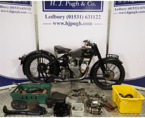 Velocette MOV motorcycle project. 1939. 250cc. Engine No. M1396. Does not match V5. Requires finishing in order to run. Comes