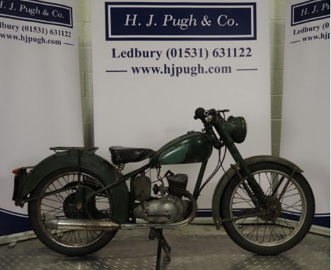 BSA Bantam motorcycle. 1953. 125ccEngine No. BD2550 (doesn't match V5)Engine runs but has been dry stored for some time and w