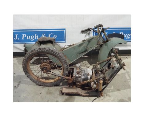 Velocette Le body and engine spares.No docs