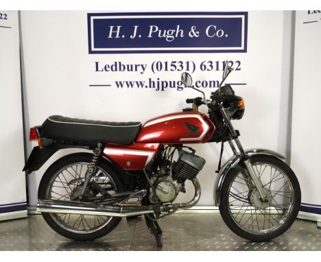 Honda H100SD motorcycle. 1984. Frame No. HA015004085 Engine No. HA04E-5013417 (Different from V5) MOT till 16.06.2025 Runs an