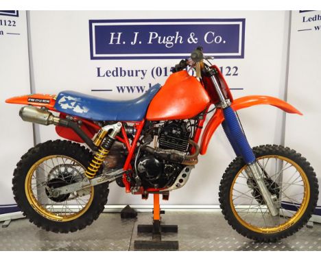 Honda XR500  motocross bike. 1983. 500ccRuns and rides. Last raced at the King of the Castle in 2022. Fitted with Ohlins shoc