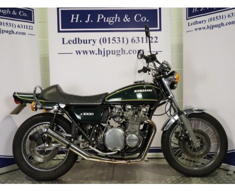 Kawasaki Z1000 motorcycle. 1978. 1000cc.Frame No. KZT00A518874Engine No. KZT00AE073712 Part of a deceased estate. Engine runs