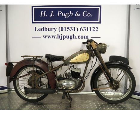 BSA Bantam motorcycle. 1958. 125ccFrame No. BD2S-67432Engine No. BD3 668 (Doesn't match V5)Engine turns over.Reg. 687 XWD. V5