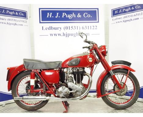 Ariel NH Red Hunter motorcycle. 1954. 350cc Frame No. KS4811 Engine No. LB1922 (doesn't match V5) Engine turns over with comp