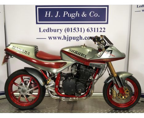 Suzuki Katana 750 custom motorcycle. 1982. 750ccFrame No. 532383.Engine No. R705137983.Non runner.Fitted with GSXR750 engine 