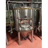 10 BBL Stainless Steel Fermentation Tank - Cone Bottom, Glycol Jacketed, Mandoor, Z | Rig Fee $500