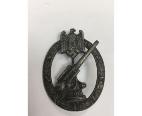 A WW2 German Nazi Army anti - aircraft flak badge.