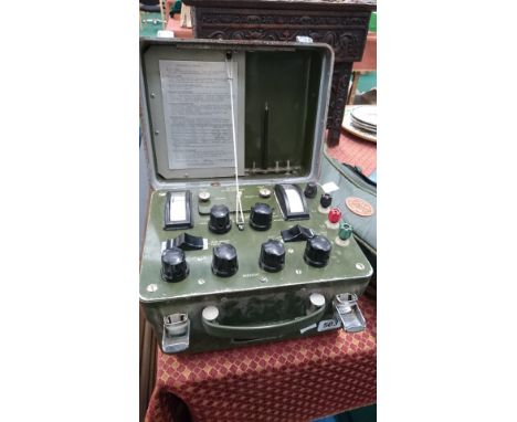 A Military Ohmmeter (15B 500V) together with a Kowa TSN1 lens and other items.