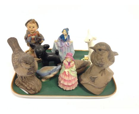 A collection of Poole Pottery Barbara Linley Adams stoneware bird models including a Decoy Duck together with two miniature R