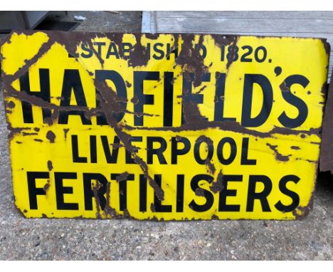 Hadfields of Liverpool enamel advertising sign