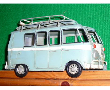 Blue VW bus model