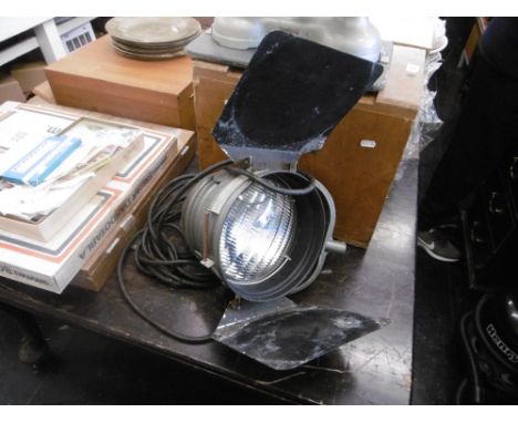 A theatrical vintage spotlight