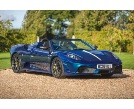 The first of 49 UK-supplied 430 Scuderia Spider 16M Limited Editions and the only one finished in Blu Abu Dhabi.The F430 Scud