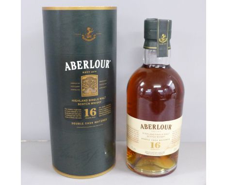 A bottle of Aberlour Highland single malt scotch whisky, 16 Years Old, boxed 
