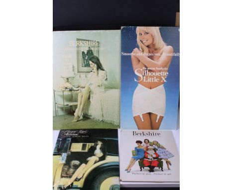 Four 1960's / 70's Shop Display Stockings / Underwear Advertising Boards with easel backs including Berkshire Stockings x 2, 