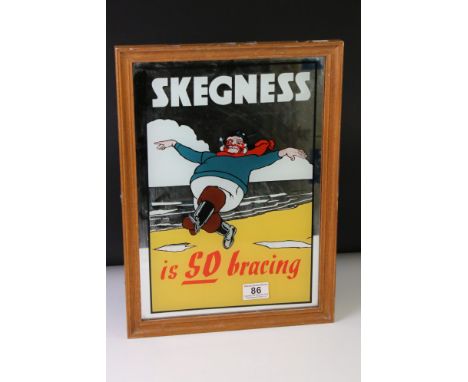 Vintage ' Skegness Is So Bracing ' advertising mirror 