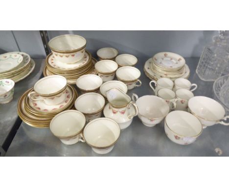 TWENTY NINE PIECE ROYAL ALBERT CHINA PART TEA SERVICE, with floral border, together with TWO OTHER PART TEA SERVICES