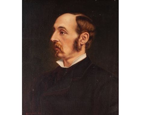 W. VIMARD (LATE 19th CENTURY) OIL PAINTING ON CANVAS Portrait of a gentleman, bust length almost in profile to the left Signe