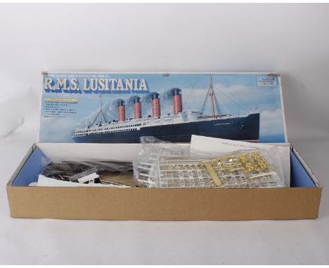 A 1:350 scale Deluxe Model of R.M.S Lusitania manufactured by Gunze Sangyo. In original box and never constructed. 