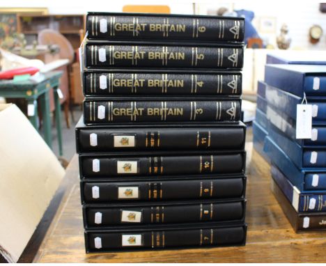 Great Britain mostly u/m mint commeratives collection 1953 - 2018. Includes used early QE2 definitive's. 9 volumes