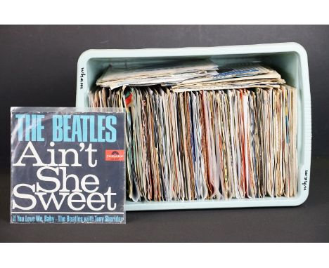 Vinyl - Over 100 7" singles and EPs to include The Beatles (featuring foreign issue), Gene Vincent, Mary Wells, Them, Rolling