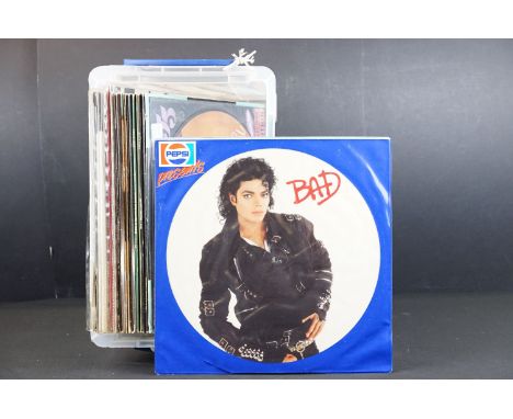 Vinyl - 17 Michael Jackson LPs &amp; 1 12" single spanning his career including pic discs (including Pepsi bad pic disc).  Vg