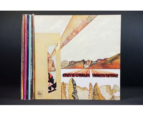 Vinyl - 9 LPs to include 8 from Stevie Wonder - Innervisions, Fulfillingness First Finale, Talking Book, The Secret Of Plants