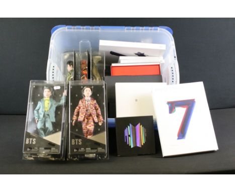 Memorabilia - K-Pop collection mainly relating to BTS (Bangtan Boys) to include five boxed figures and various CD box sets. 