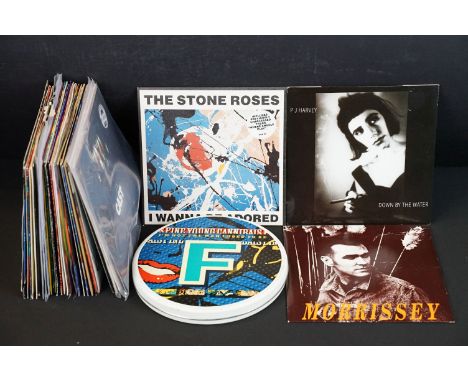 Vinyl - 35 mainly Britpop / Alternative / Indie Limited Edition 7” singles including Coloured vinyl, to include: P . J. Harve