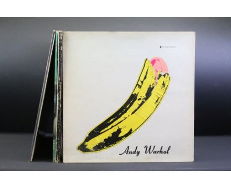 Vinyl - 7 Velvet Underground &amp; related LPs to include Velvet Underground &amp; Nico (US stereo pressing with banana peele