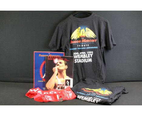 Memorabilia - Queen / Freddie Mercury 7 official memorabilia items from the Freddie Mercury Tribute Concert at Wembley Stadiu