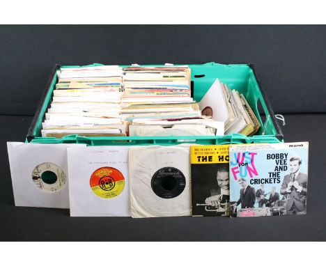 Vinyl - Over 250 mainly 1950s &amp; 1960s 7" singles and EPs to include Bobby Vee &amp; The Crickets, The Kingsmen, Chuck Ber