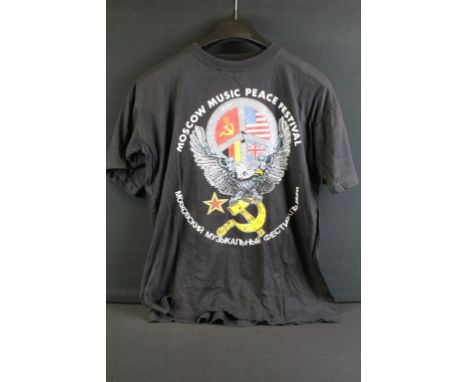 Memorabilia - 14 Rock / Metal / Music vintage t-shirts to include Moscow Music Peace Festival 1989 (featuring Bon Jovi, Scorp